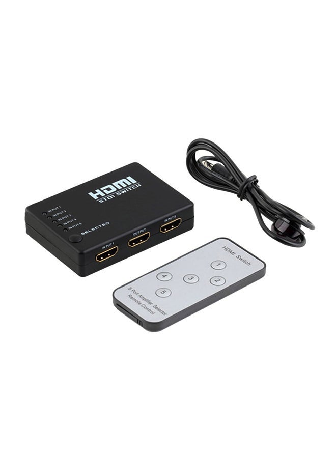NIBEMINENT 5-In-1 HDMI Switch Splitter Black - Image 1