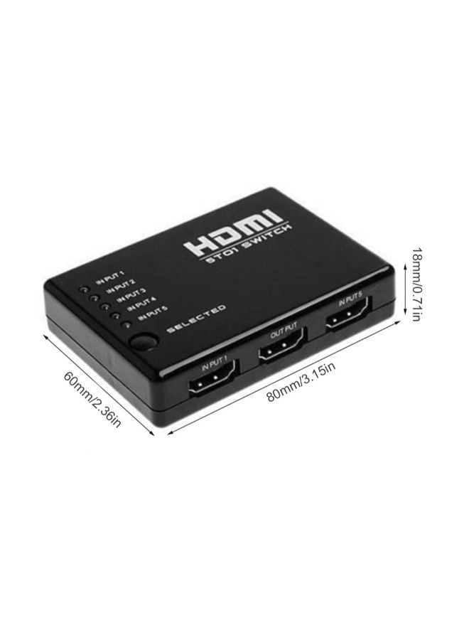 NIBEMINENT 5-In-1 HDMI Switch Splitter Black - Image 4