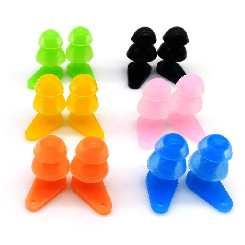 Zooshine 6 Sets Waterproof Kids Swimming Earplugs with Case Package, Protect Children's Ears in Water Shower Multicolored - Image 2