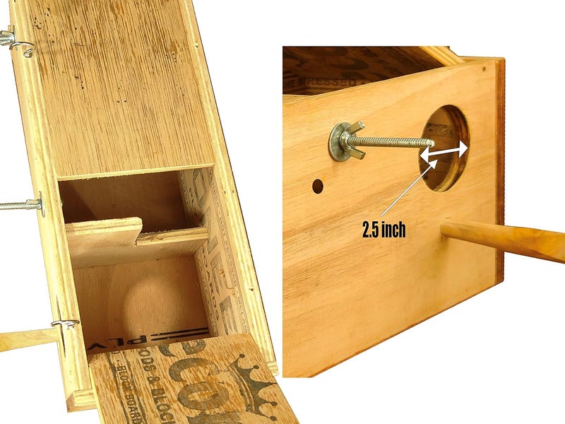 CRIB FACTORY African Love Birds Large Long Breeding Box | HIGH-QALITY Plywood | 17 X 6 X 7 INCH - Image 4