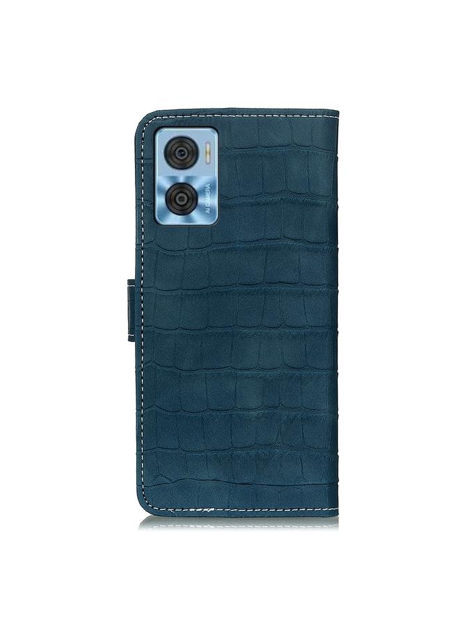 S-TOP Case For Motorola Moto E22 4G/E22i Magnetic Crocodile Texture Leather Phone Case - Image 3