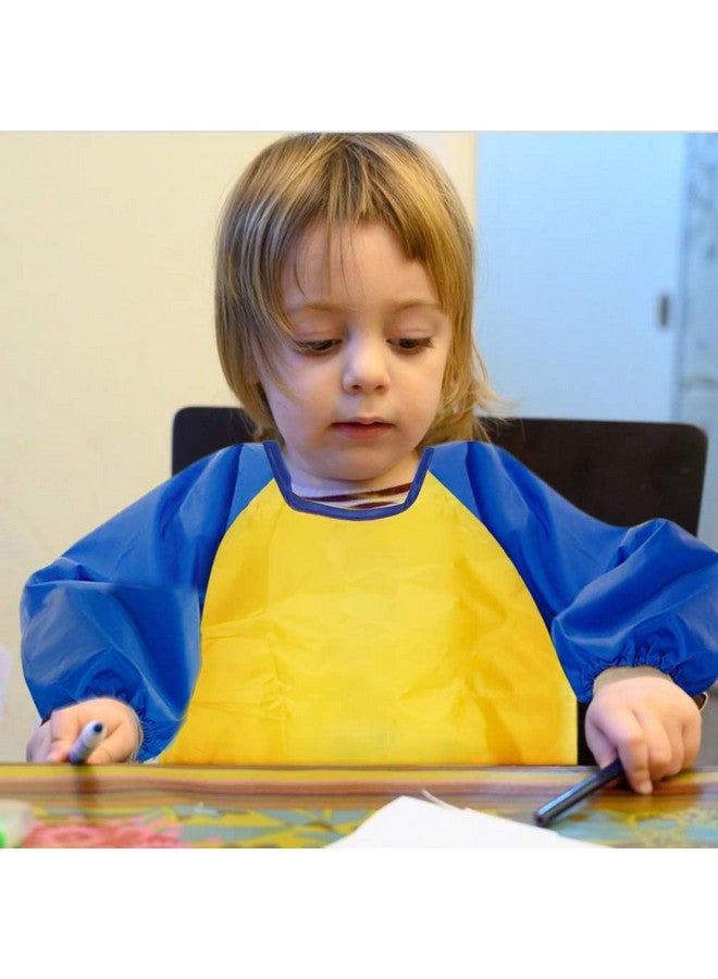 Cubaco Kids Painting Apron 2 Packs Waterproof Art Smocks For Child 38 Years Children Artist Apron With Long Sleeve And 3 Pockets - Image 5