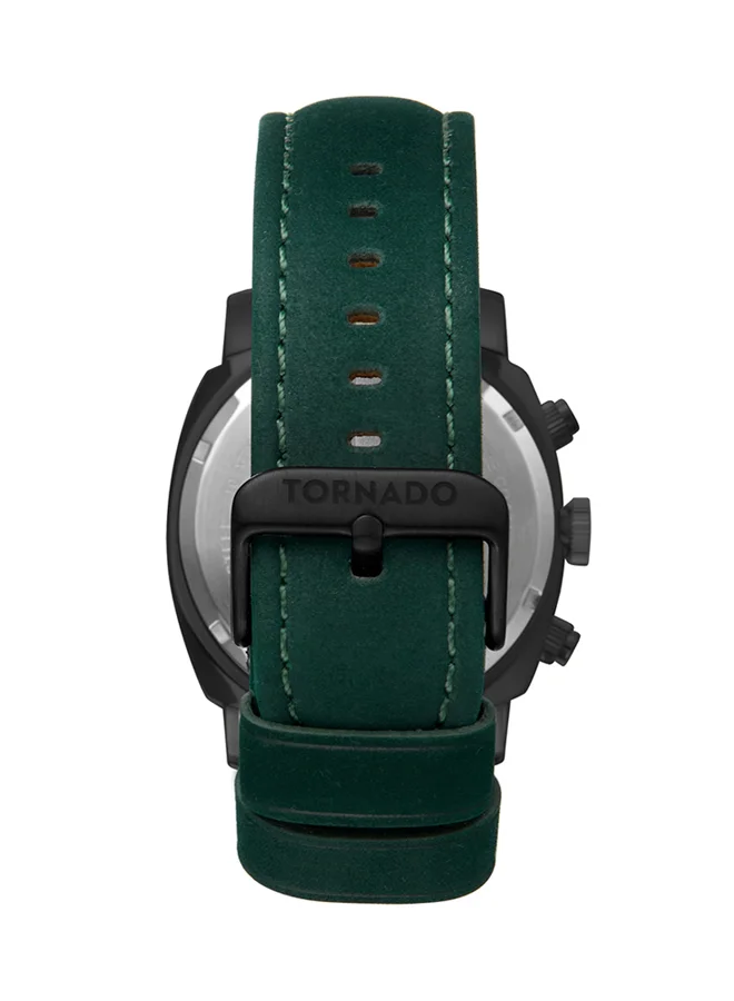 TORNADO Men's Chronograph Green Dial Watch - T9102-BLHH