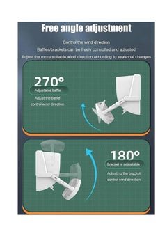 CityRiya-Long Air Conditioner Deflector Air Conditioning Wind Shield, Split Ac Adjustable Flow Deflector Preventing Ac From Blowing Directly, For Home Office Retractable Ac Windshield (Standard Version)  - Image 3