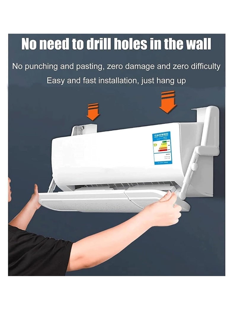 CityRiya-Long - Air Conditioner Deflector Air Conditioning Wind Shield, Split Ac Adjustable Flow Deflector Preventing Ac From Blowing Directly, For Home Office Retractable Ac Windshield (Standard Version) - Image 1
