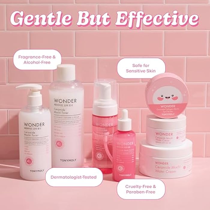 TONYMOLY Wonder Ceramide Mochi Toner – Hydrating & Strengthening Dewy Glass Skin Toner for Healthy Moisturized Skin, Large 16.9 oz Korean Skincare - Image 5