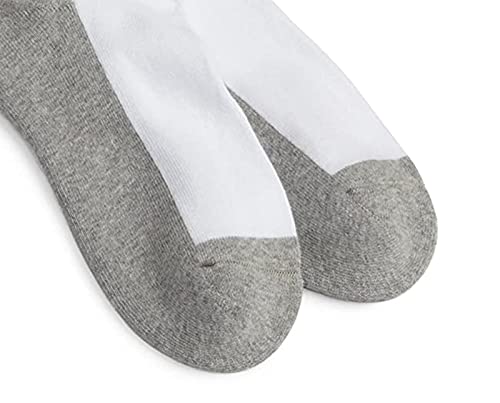 Jefferies Socks Big Boys' Seamless Toe Athletic Low Cut 6-pack, White/Grey, 7-8 - Image 3