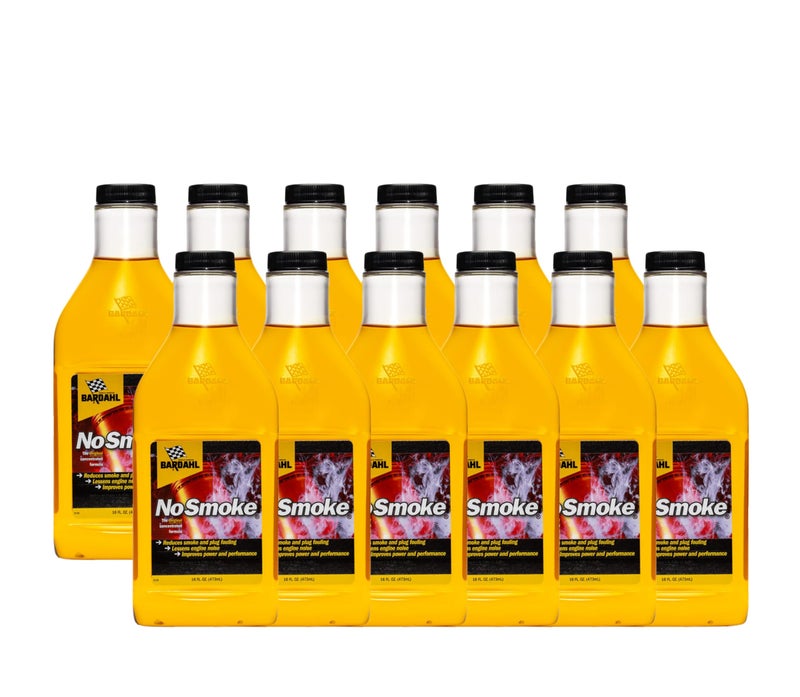 Bardahl No Smoke Motor Oil Additive Engine Treatment for Oil Burning and Excessive Exhaust Smoke Stop Smoke and Quiet Noisy Engines While Lowering Emissions 16 fl oz 12 Pack