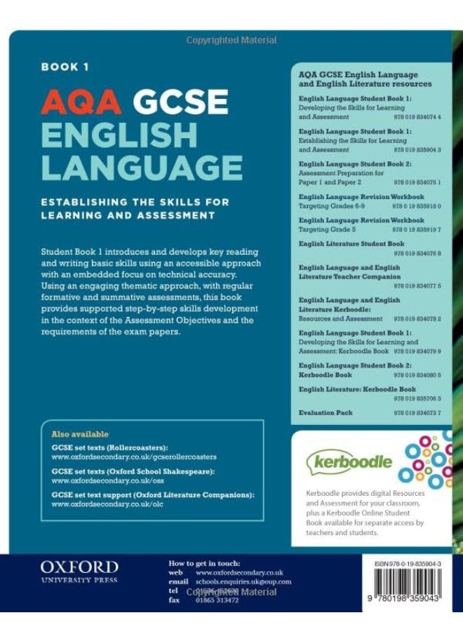 AQA GCSE English Language: Student Book 1: Establishing the Skills for Learning and Assessment