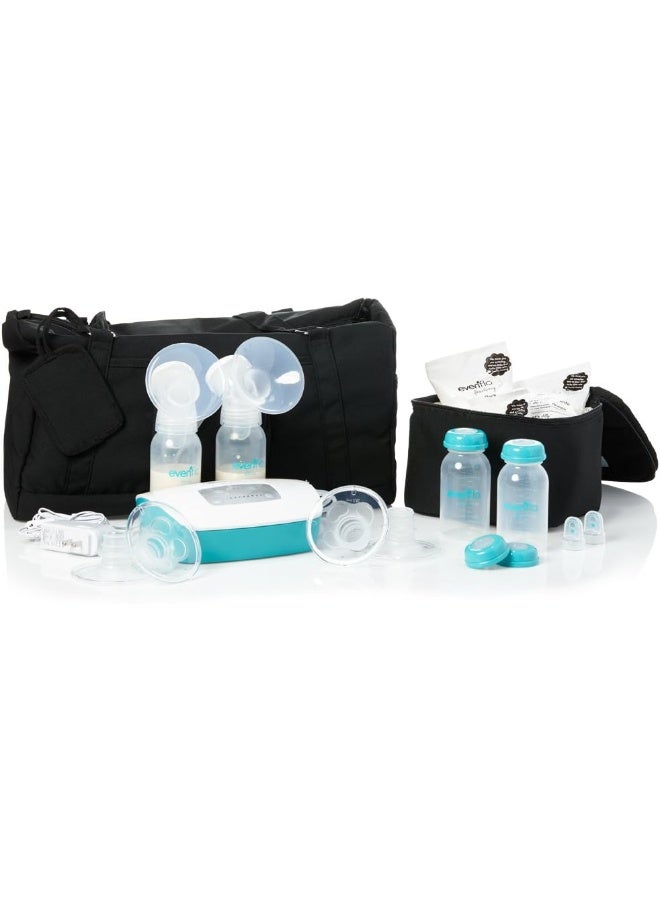 Evenflo Feeding Hospital Strength Deluxe Advanced Breast Feeding Closed System Double Electric Pump with 32 Settings - Additional Accessories Included - Image 1