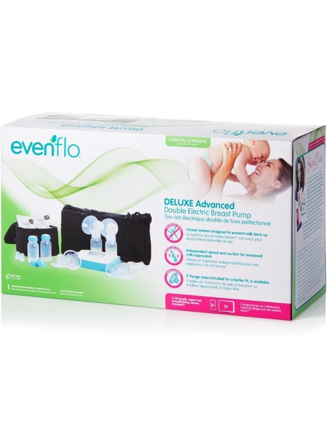 Evenflo Feeding Hospital Strength Deluxe Advanced Breast Feeding Closed System Double Electric Pump with 32 Settings - Additional Accessories Included - Image 2