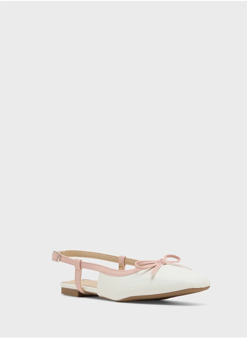 جينجر Sling Back Ballerina Flat With Bow