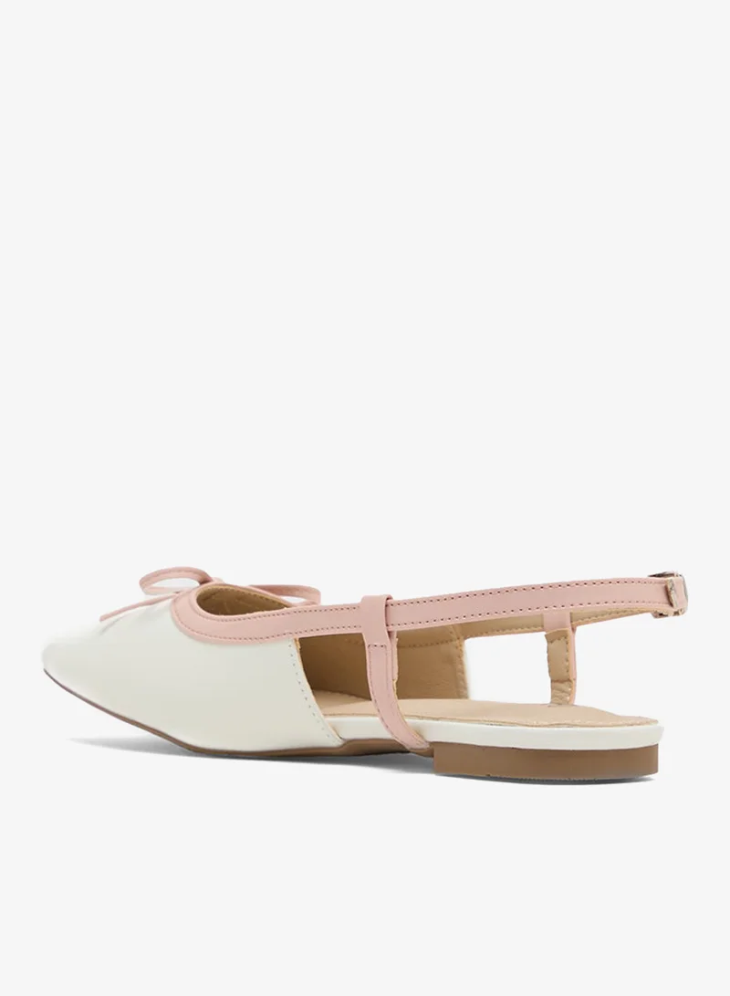 Ginger Sling Back Ballerina Flat With Bow