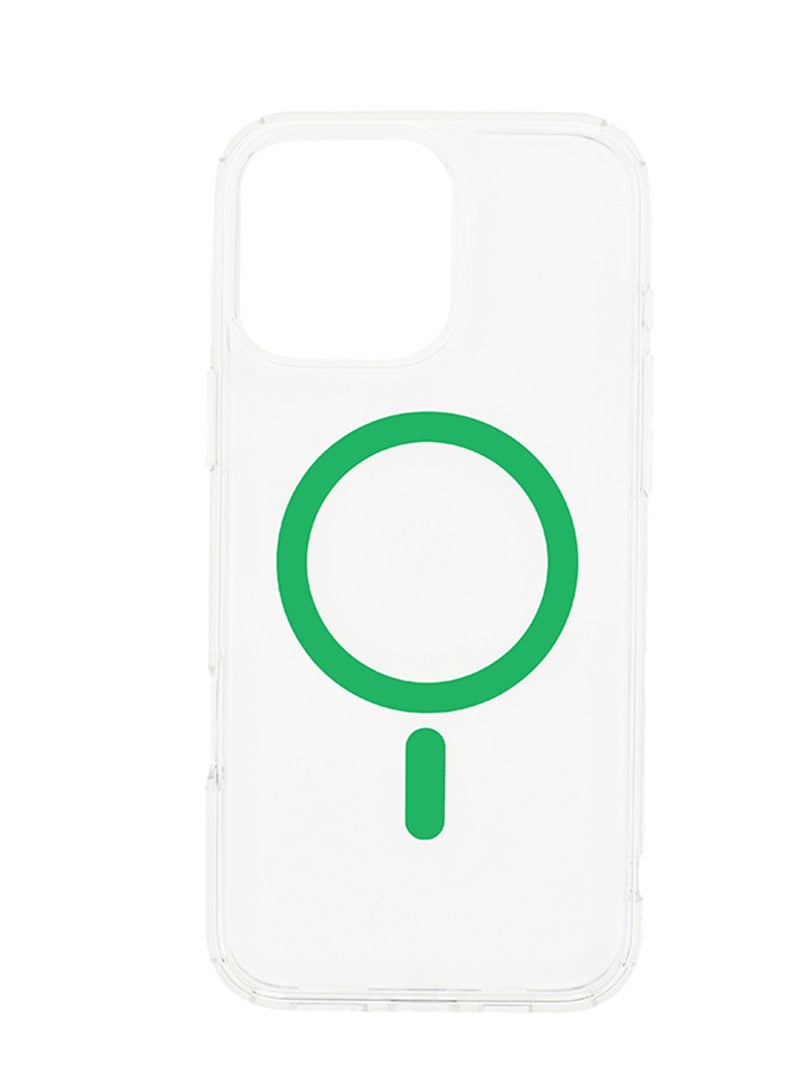 DVICED Magsafe iPhone 16 Pro Max Case Clear - Green - Image 2