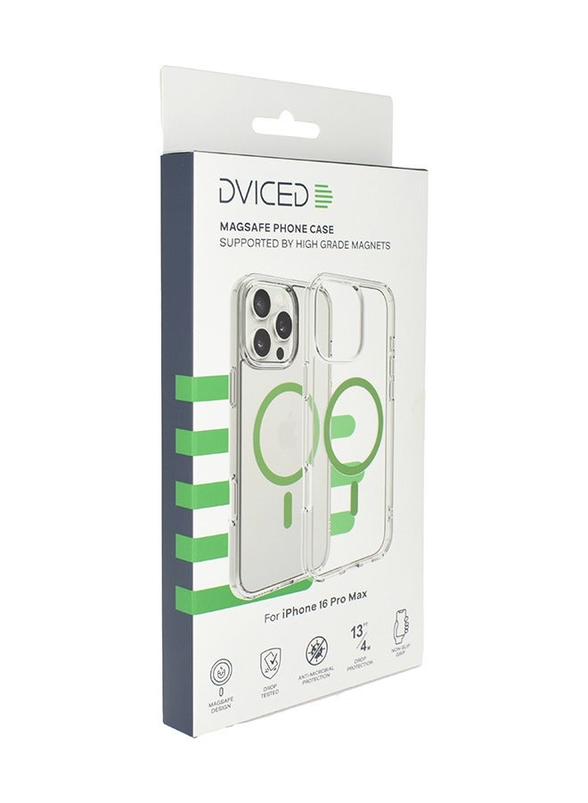 DVICED Magsafe iPhone 16 Pro Max Case Clear - Green - Image 5