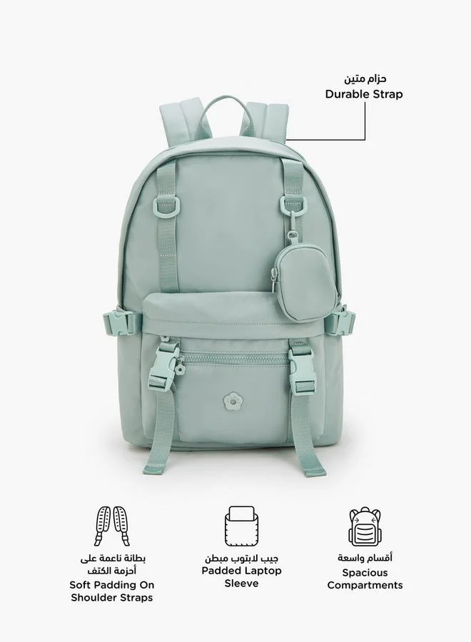 Missy GREEN Solid Tactical Backpack With Detachable Pouch for Women | Best Price UAE