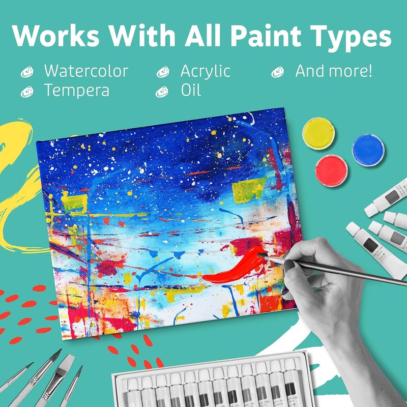 Artlicious Canvases for Painting - Pack of 12, 12 x 16 Inch Blank White Canvas Boards - 100% Cotton Art Panels for Oil, Acrylic & Watercolor Paint - Image 4
