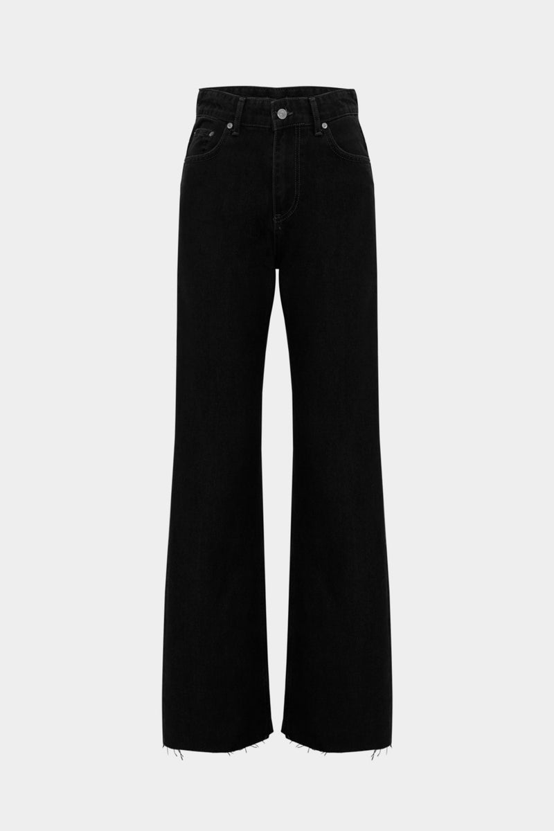 Açelya Okcu AÇELYAOKCU High Waist Wed Leg Snow Wash Wide Leg Seamless Jean  - Image 1
