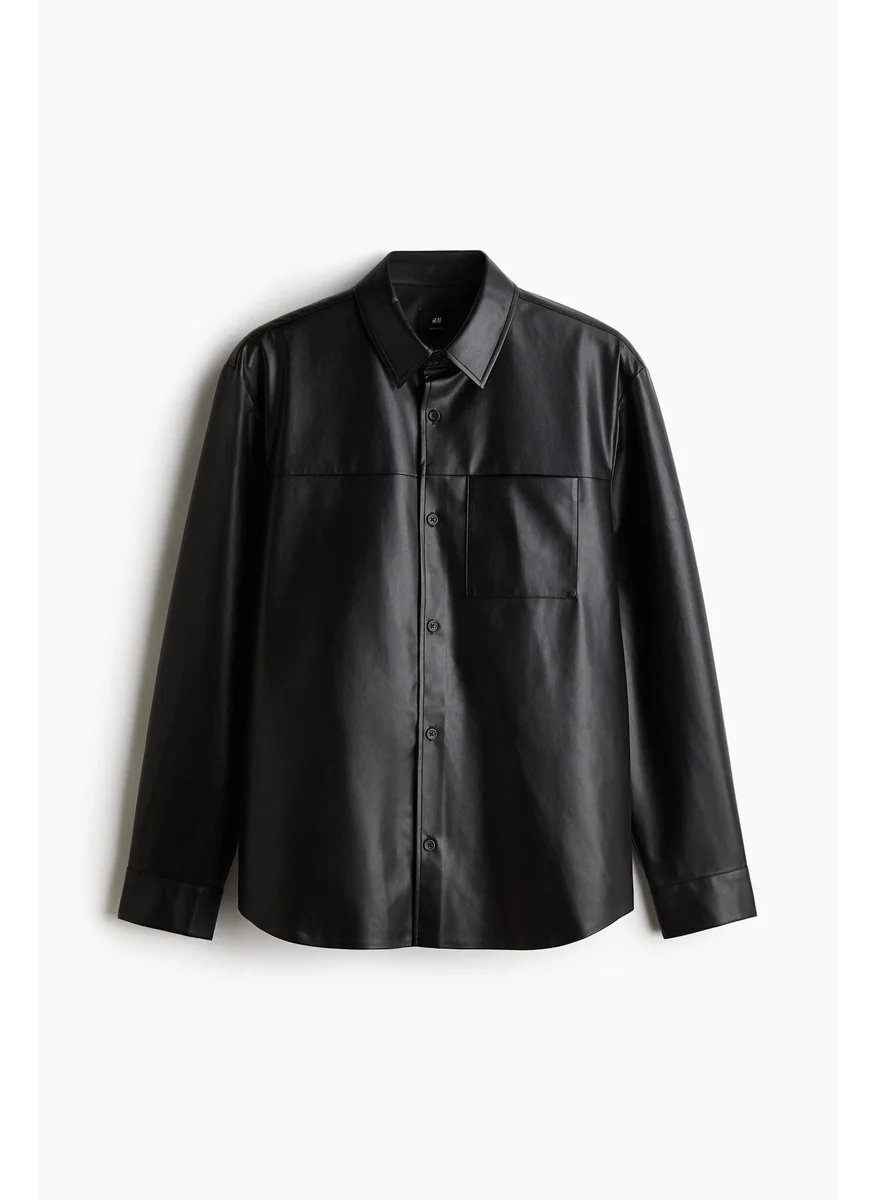 H&M Regular Fit Coated Shirt