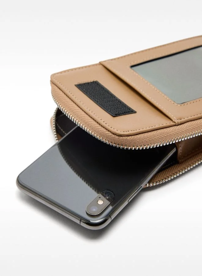 PARFOIS SQUARES-PRINTED MOBILE PHONE POUCH