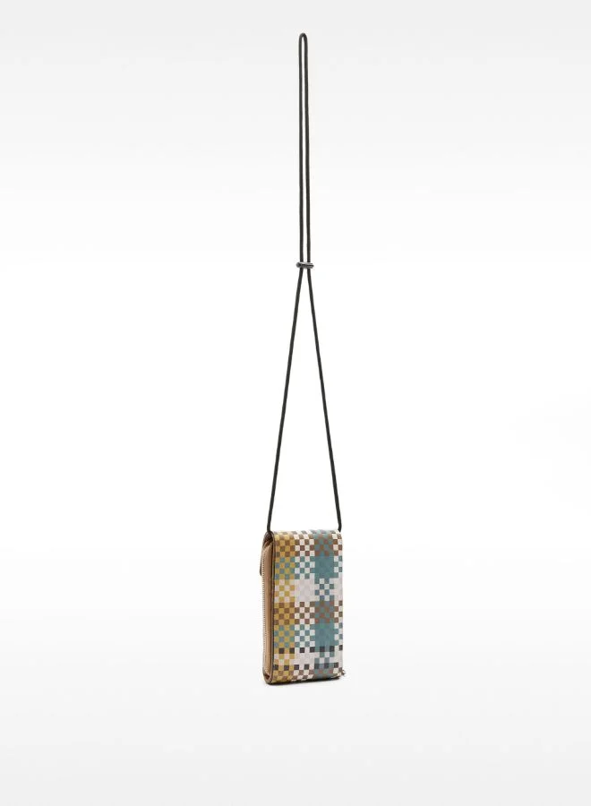 PARFOIS SQUARES-PRINTED MOBILE PHONE POUCH
