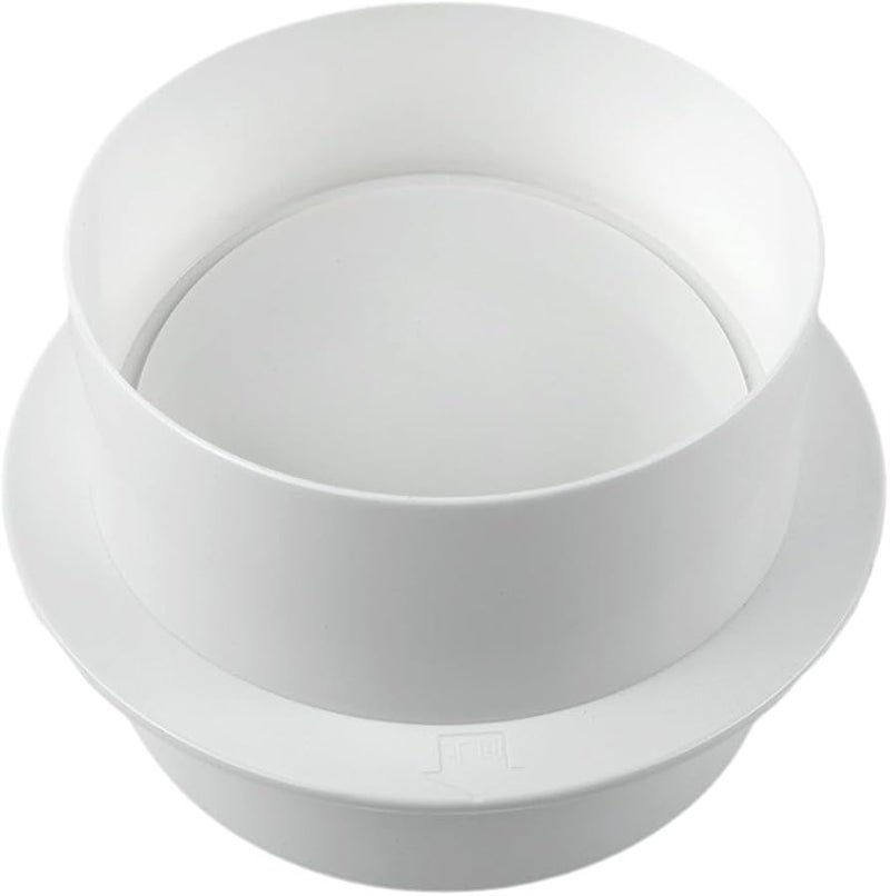 White PVC Backdraft Damper Check Valve 110mm for Bathroom Kitchen Exhaust Fan - Image 1