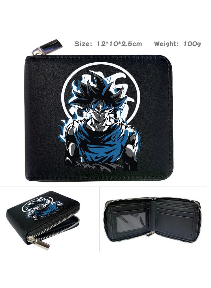 KUYING Dragon Ball Zipper PU Short Portable Wallet Card Bag Zero Wallet 