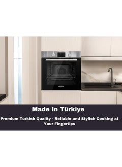 GeneralGold General Gold 60cm Electric Built-In Oven, 7 Cooking Functions, Double Glass Door, 60x60 cm Heavy Duty Integrated Wall Oven with Rotisserie, Cooling Fan, for Baking, Grilling, Roasting  - Image 2