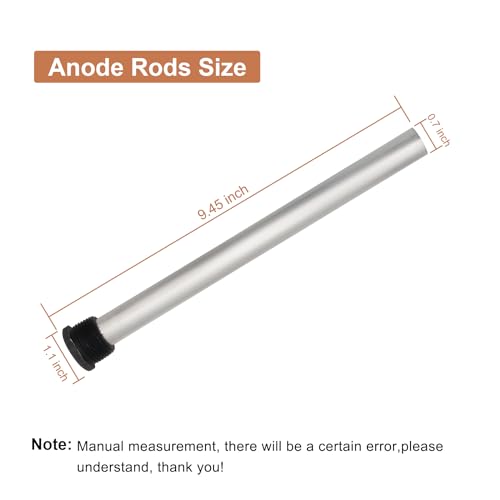 Powswopx 2 Pack RV Water Heater Anode Rod, Magnesium Anode Rod Compatible with Suburban Models, Suburban & Mor-Flo RV Water Heater parts, 9.25" x 3/4" NPT - Image 2
