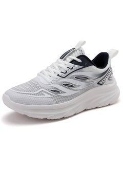 Sky View Athlesiure Men Running Shoes Men Casual Breathable Walking Shoes Sport Athletic Sneakers Gym Tennis Slip On Comfortable Lightweight Shoes White Blue  - Image 1