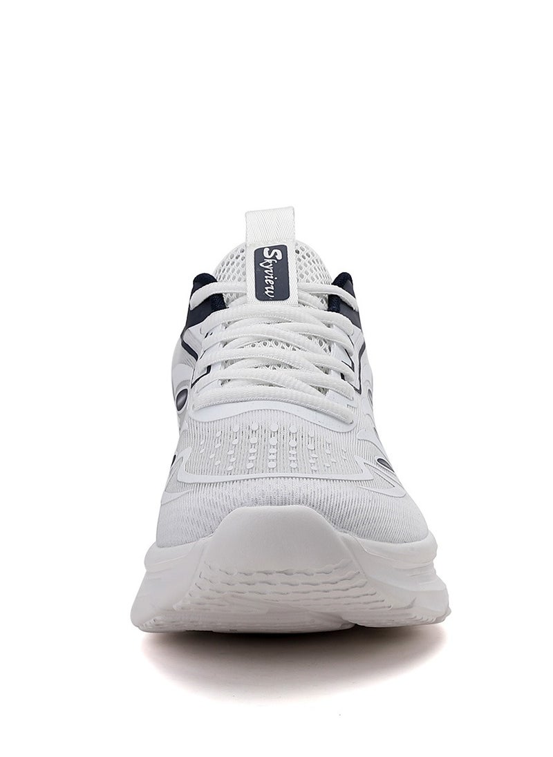 Sky View Athlesiure Men Running Shoes Men Casual Breathable Walking Shoes Sport Athletic Sneakers Gym Tennis Slip On Comfortable Lightweight Shoes White Blue  - Image 4