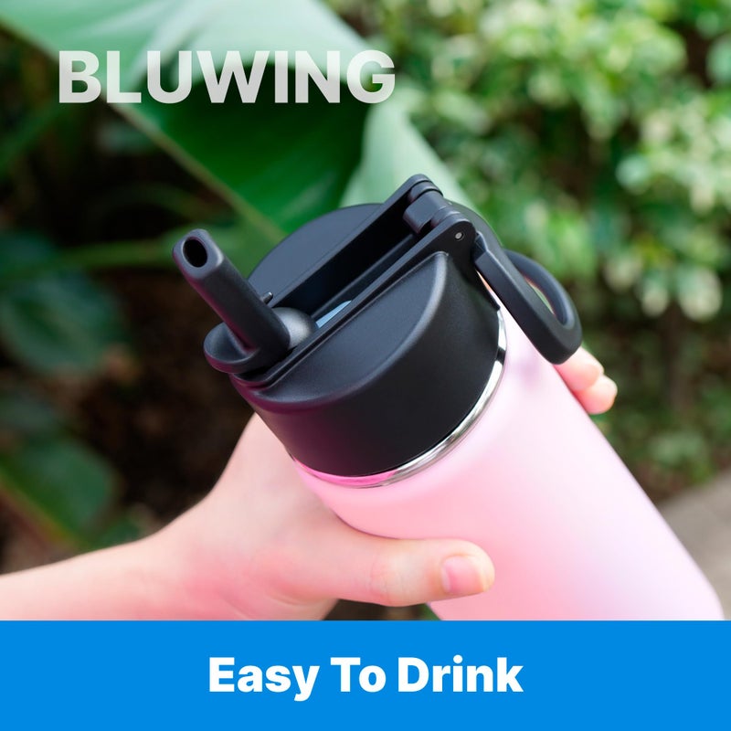 Bluwing Straw Lid for Hydro Flask Wide Mouth 12-64oz, Replacement Lid With Straw for Hydroflask, Iron Flask, Thermoflask, koodee Wide Mouth Bottles - Image 4
