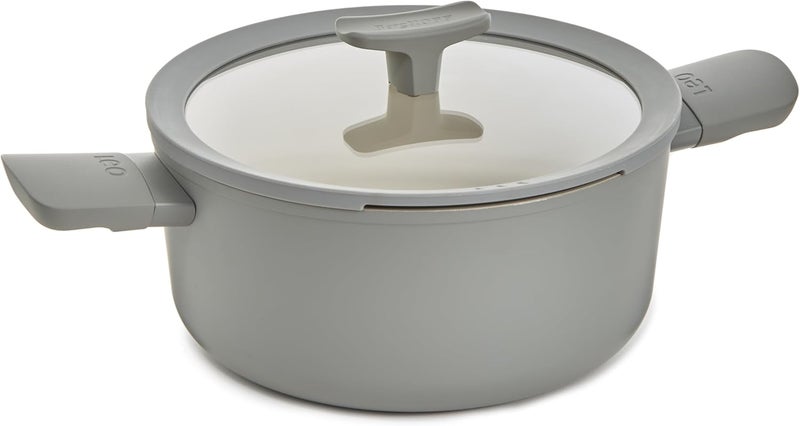 BergHOFF Leo Balance Moonmist Non-Stick Soup/Vegetable StockPot with Lid 24 x 11.50 cm - Image 1