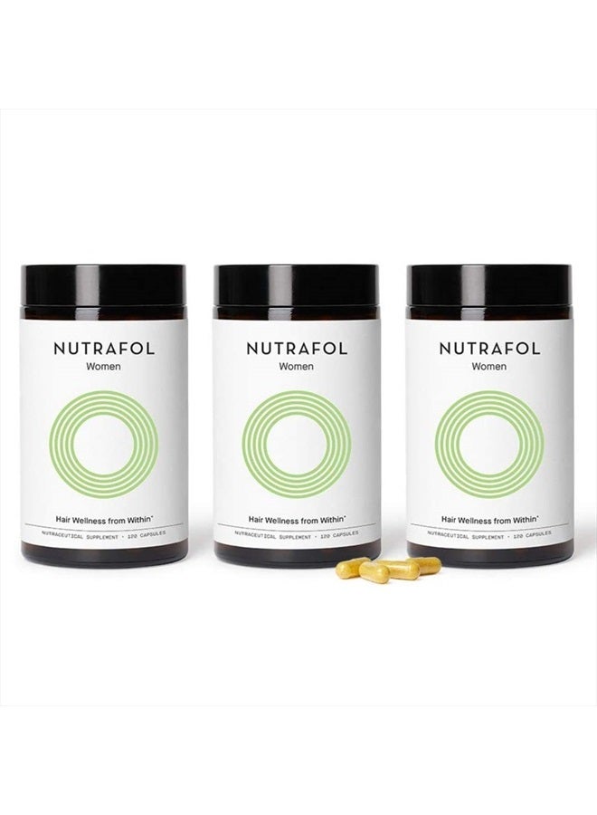 NUTRAFOL Women's Hair Growth Supplements, Ages 18-44, Clinically Proven for Visibly Thicker and Stronger Hair, Dermatologist Recommended - 3 month supply, Pack of 3 - Image 1
