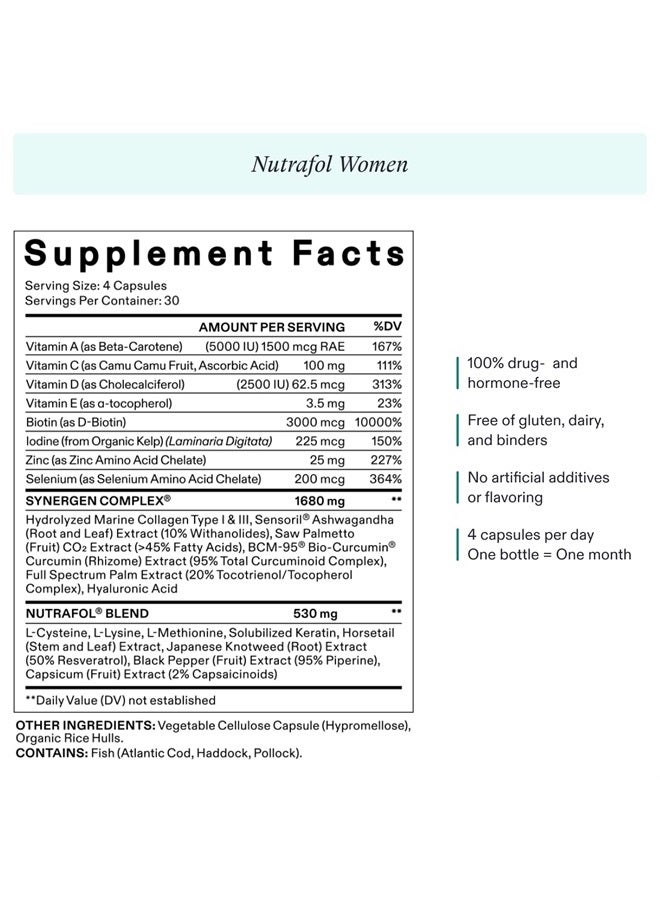 NUTRAFOL Women's Hair Growth Supplements, Ages 18-44, Clinically Proven for Visibly Thicker and Stronger Hair, Dermatologist Recommended - 3 month supply, Pack of 3 - Image 3