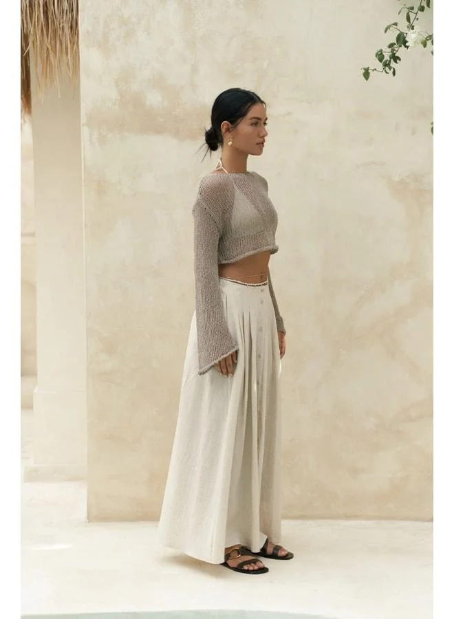 Bohemai  Daisy Vizon Thin Knit Crop for Women | Best Price UAE
