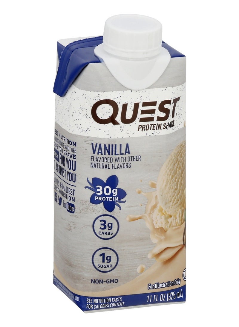 QUEST NUTRITION - Quest Nutrition Vanilla Protein Shake, High protein, Low Carb, Gluten Free, Keto Friendly, 12 pieces - Image 1