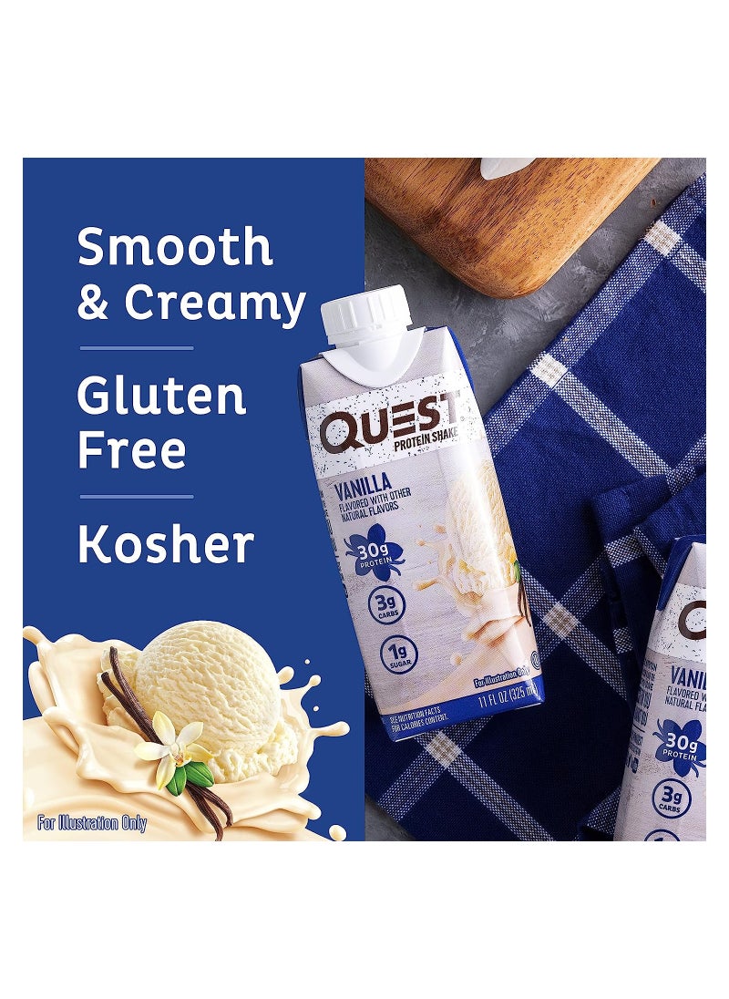 QUEST NUTRITION - Quest Nutrition Vanilla Protein Shake, High protein, Low Carb, Gluten Free, Keto Friendly, 12 pieces - Image 1