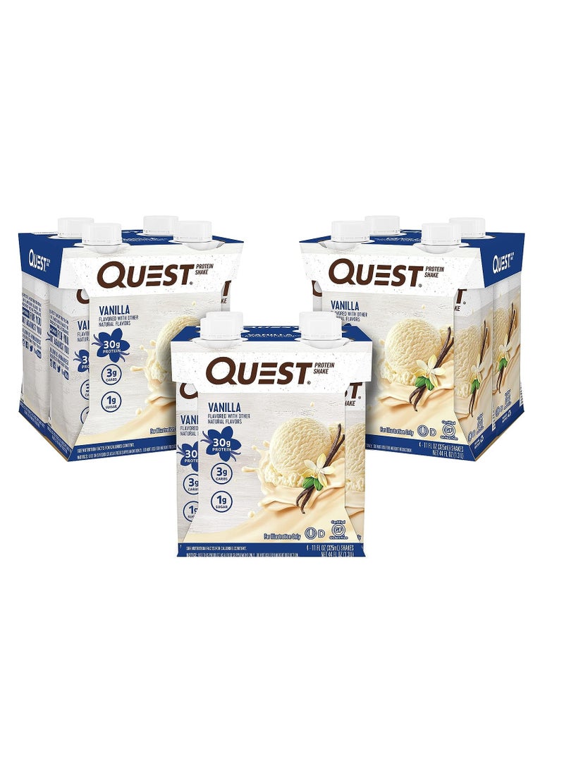 QUEST NUTRITION - Quest Nutrition Vanilla Protein Shake, High protein, Low Carb, Gluten Free, Keto Friendly, 12 pieces - Image 1