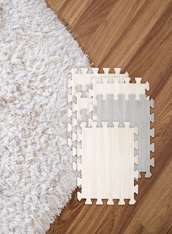 هيو 8 قطع من وسادات السجاد المتشابكة العازلة للصوت، مقاس 11.8 × 11.8 × 0.4 بوصة، وسادات سجاد مانعة للانزلاق، حصيرة سجاد إسفنجية لتقليل الضوضاء، حشوة سجاد متشابكة تحمي وتضيف راحة للأرضيات الخشبية الصلبة - Image 4