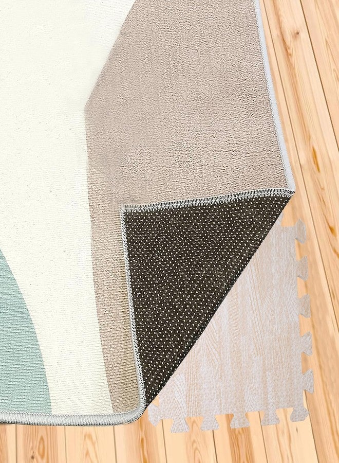 هيو 8 قطع من وسادات السجاد المتشابكة العازلة للصوت، مقاس 11.8 × 11.8 × 0.4 بوصة، وسادات سجاد مانعة للانزلاق، حصيرة سجاد إسفنجية لتقليل الضوضاء، حشوة سجاد متشابكة تحمي وتضيف راحة للأرضيات الخشبية الصلبة - Image 5