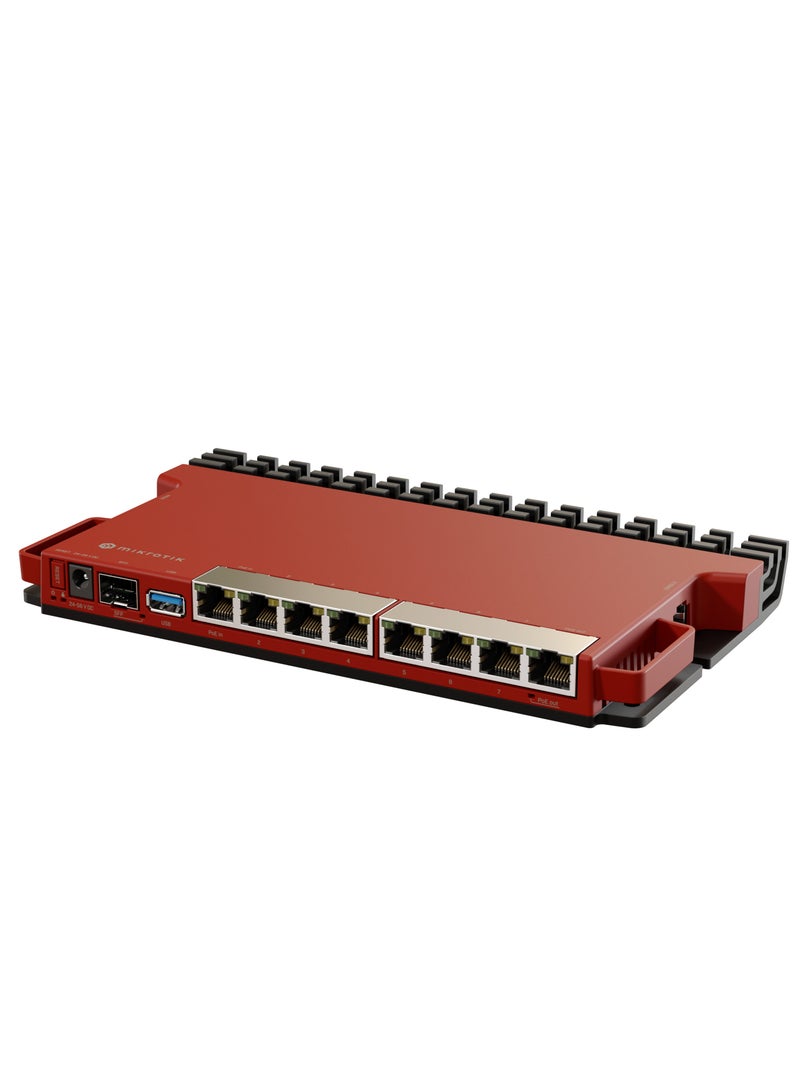 Mikrotik L009UiGS-RM In Desktop 1U Rackmount Case Red - Image 3