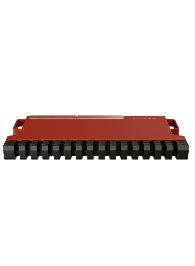 Mikrotik L009UiGS-RM In Desktop 1U Rackmount Case Red - Image 2