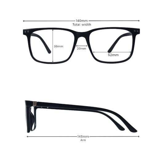 RAYBLOC Pack of 2 UV Protection Glasses Blue Cut Blocking Harmful Rays Glasses for Men & Women Zero Power Computer Specs Eye Protection Lightweight Frame with Case & Cleaning Cloth - Image 2