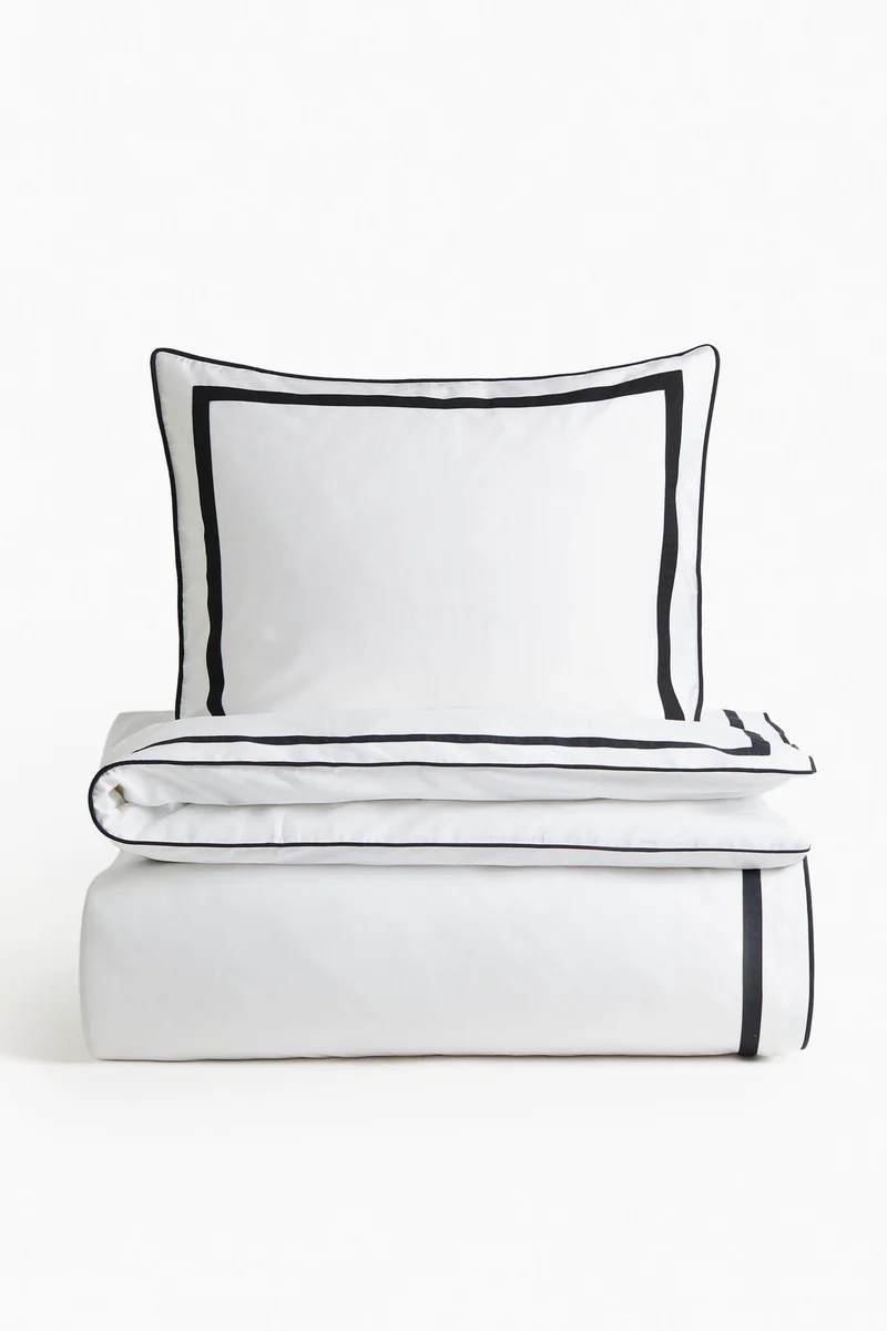 اتش اند ام طقم غطاء لحاف من القطن المصري