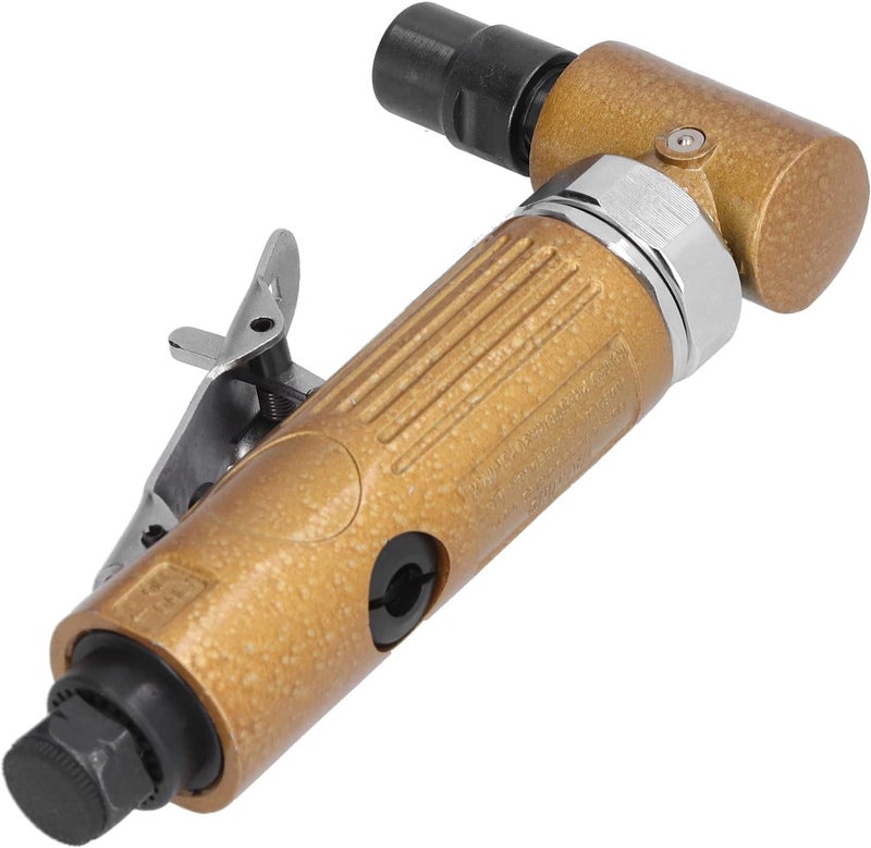 Right Angle Air Die Grinder - 20000 RPM Free Speed, 0.5 to 0.7 MPa Working Pressure - 1/4 Inch Collet Pneumatic Polisher Tool Set Kit with Steel Core - Includes EU Plug (JP Plug 100V-120V) - Image 2