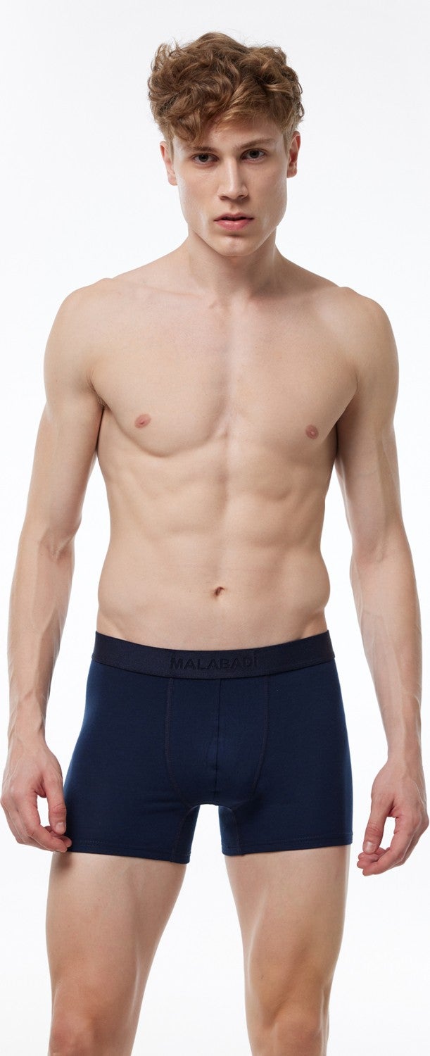 Malabadi Men's Black White Navy Blue 5 Pack Milan Modal Boxer 014  - Image 2
