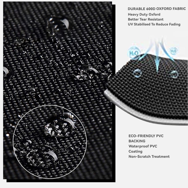 WNANAN Outdoor Dining Cart Cover - Heavy Duty Waterproof Cover for Royal Gourmet Cart Flattop Worktable PC3401S & PC3401B, Compatible with 40 inch Outdoor Utility Cart - Image 3