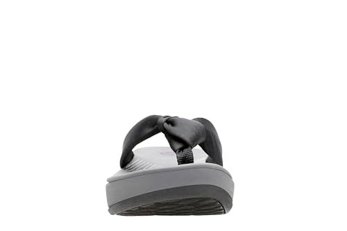 Clarks Women's Arla Glison Flip-Flop, black fabric, 8 Medium US - Image 4