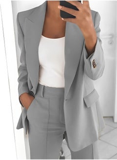 REOCLE Women's Blazer Casual Open Front Long Sleeve Work Office Jackets Blazer Cardigan Work Office Blazer Business Casual Blazer  - Image 4
